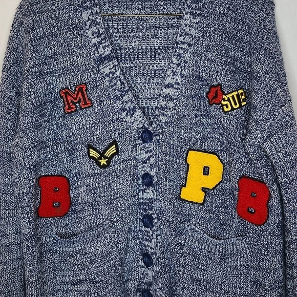 Freshman 1996 Button Up Sweater Small High School Jacket Look Back Shirttail - Picture 9 of 14